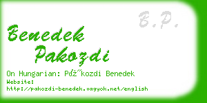 benedek pakozdi business card